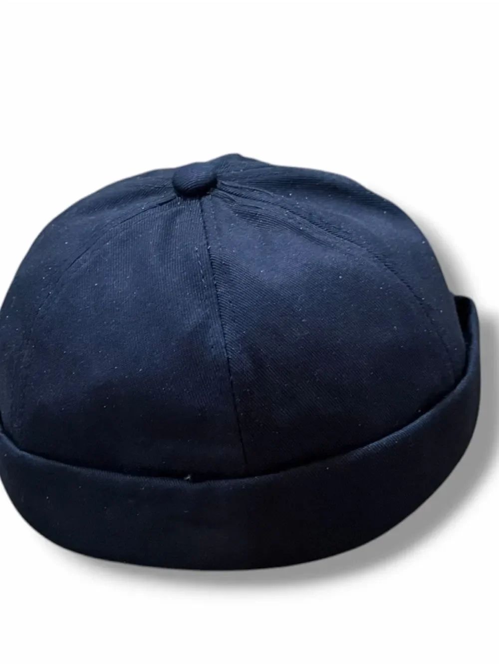 Navy Blue Cotton Brimless Docker Hat Miki Streetwear Cap
